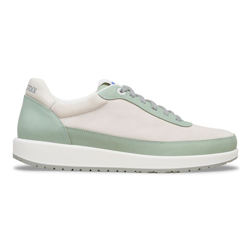BIRKENSTOCK Honnef City Mixed Leather Pure Sage / White Lounge Fit detail