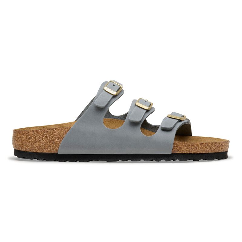 BIRKENSTOCK Florida Fresh Natural Leather Oiled Basalt Gray detail