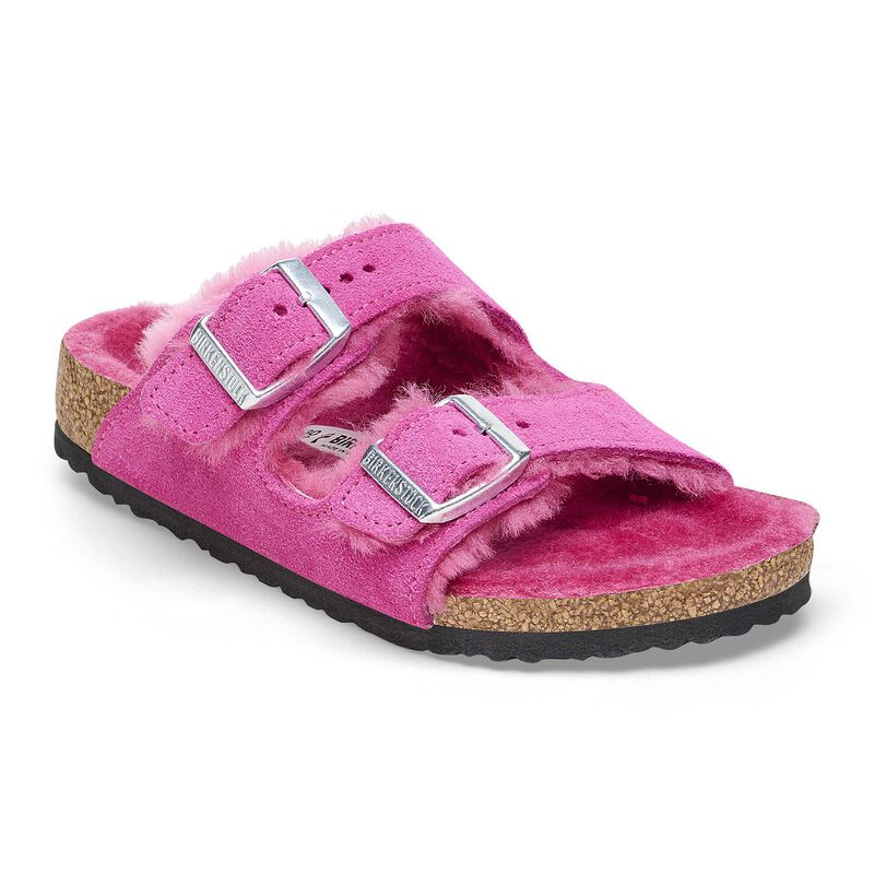 BIRKENSTOCK Arizona Shearling Kids Suede Leather Mink Trail Easy detail