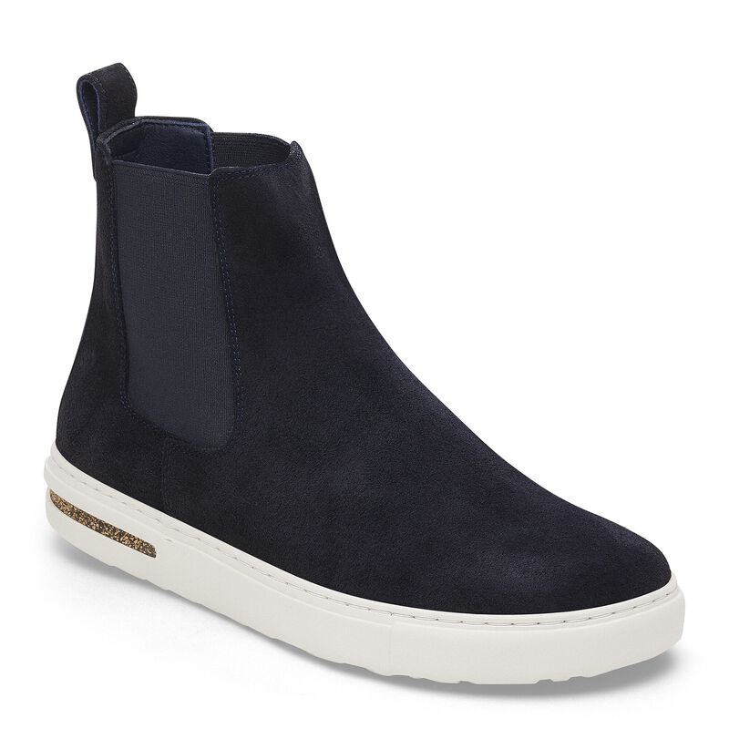 BIRKENSTOCK Bend Chelsea Suede Leather Midnight Blue Soft Footbed detail