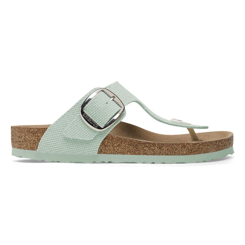BIRKENSTOCK Gizeh Big Buckle Rivet Logo Textile Canvas Surf Green Trail Easy detail