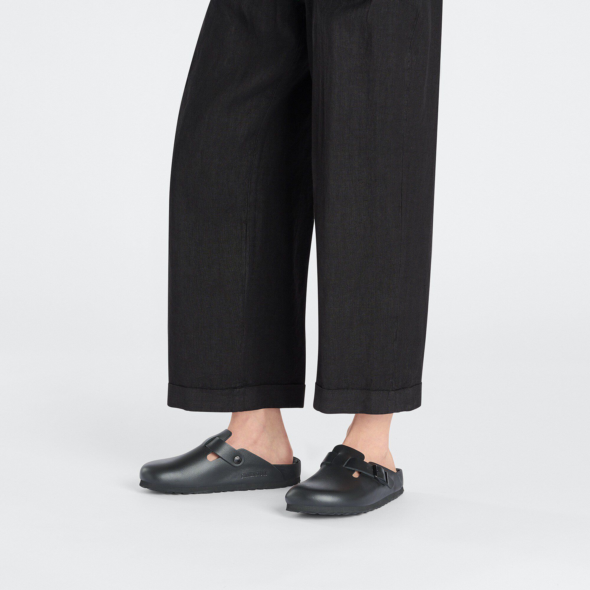 Boston Leather in Color Black | BIRKENSTOCK US