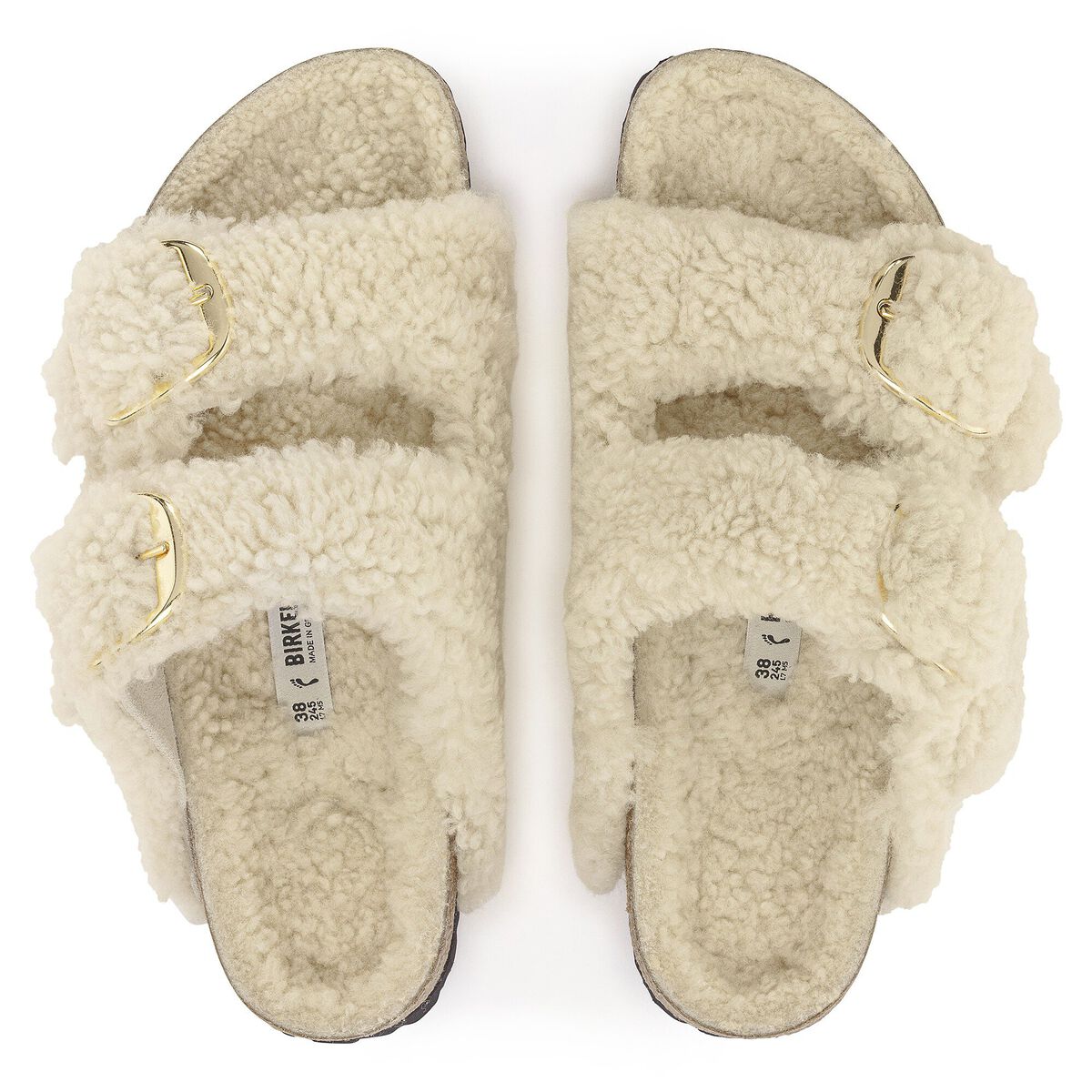 Arizona Big Buckle Fur, Teddy Eggshell