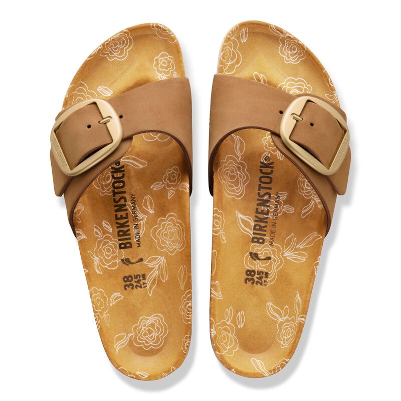 BIRKENSTOCK Madrid Big Buckle Nubuck Leather Mink Classic Fit detail