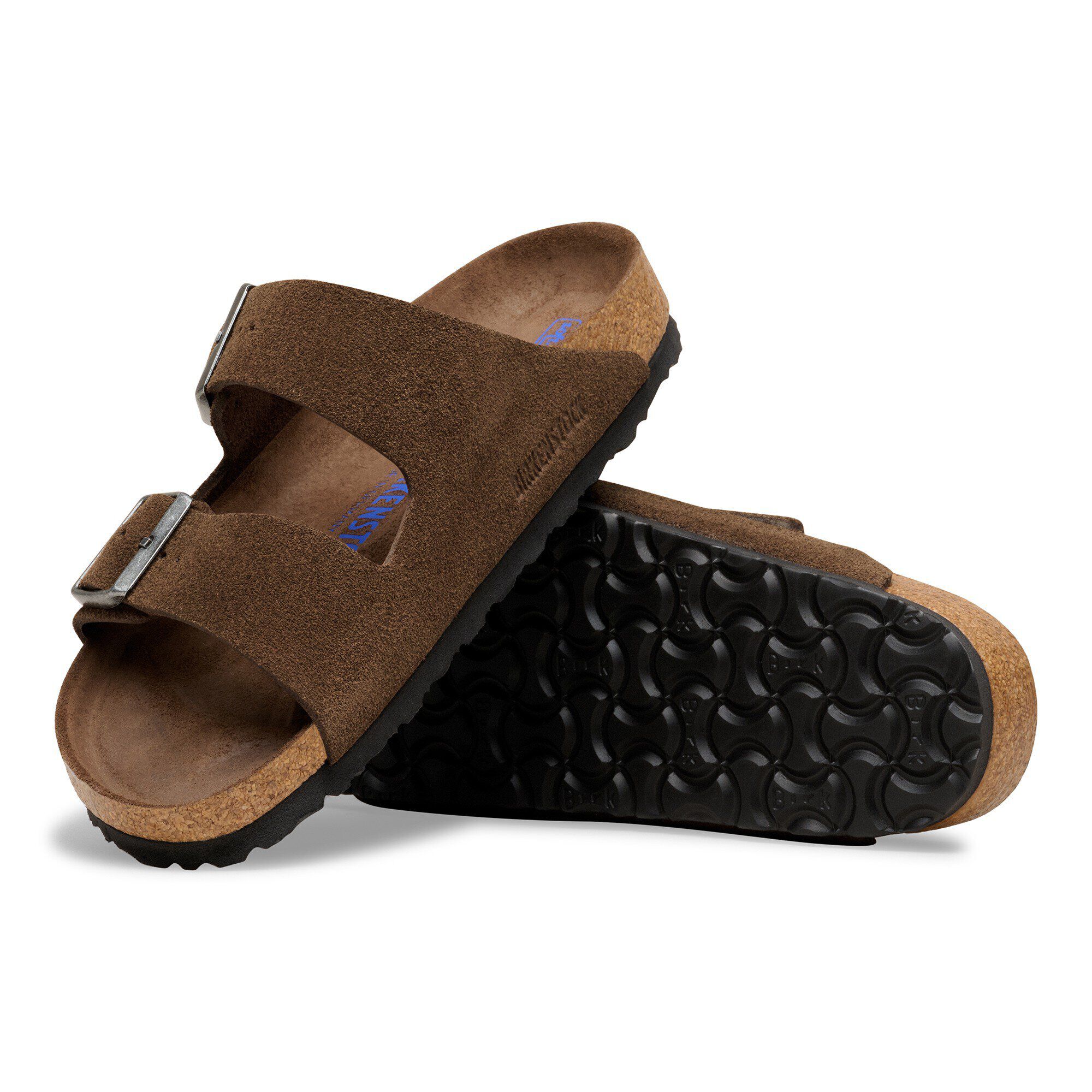 Arizona Soft Footbed Suede Leather with outer sole details
