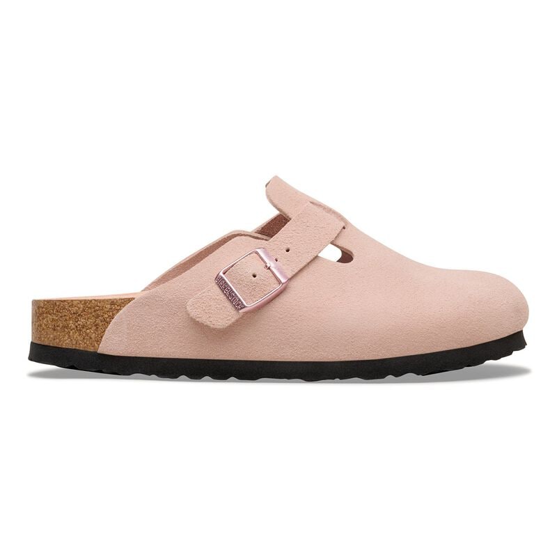 BIRKENSTOCK Boston Soft Footbed Suede Leather Light Rose Contour Sole detail