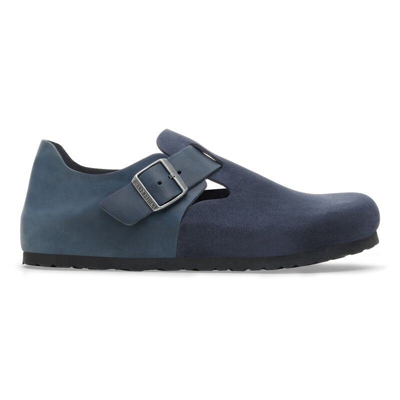 BIRKENSTOCK London Mixed Leather New Navy Walk Edit detail