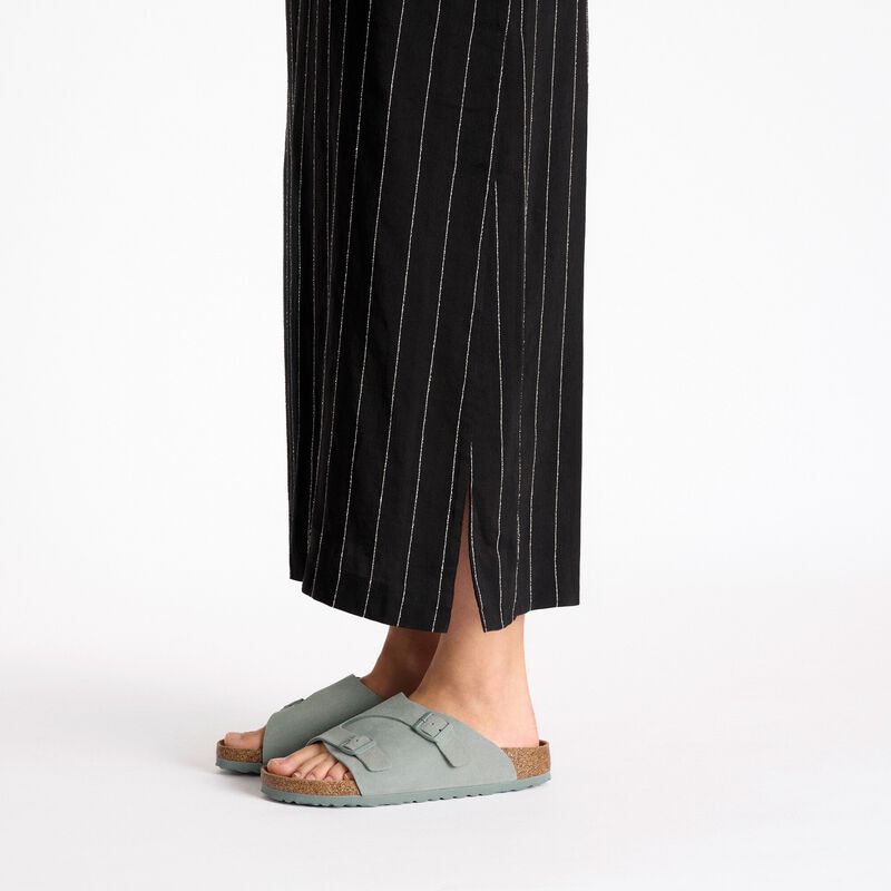 BIRKENSTOCK Zürich Suede Leather Pure Sage Soft Sole detail