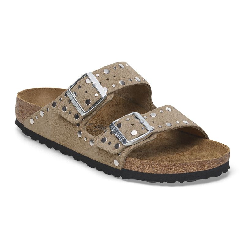 BIRKENSTOCK Arizona Rivet Suede Leather Stone Blue Trail Easy detail