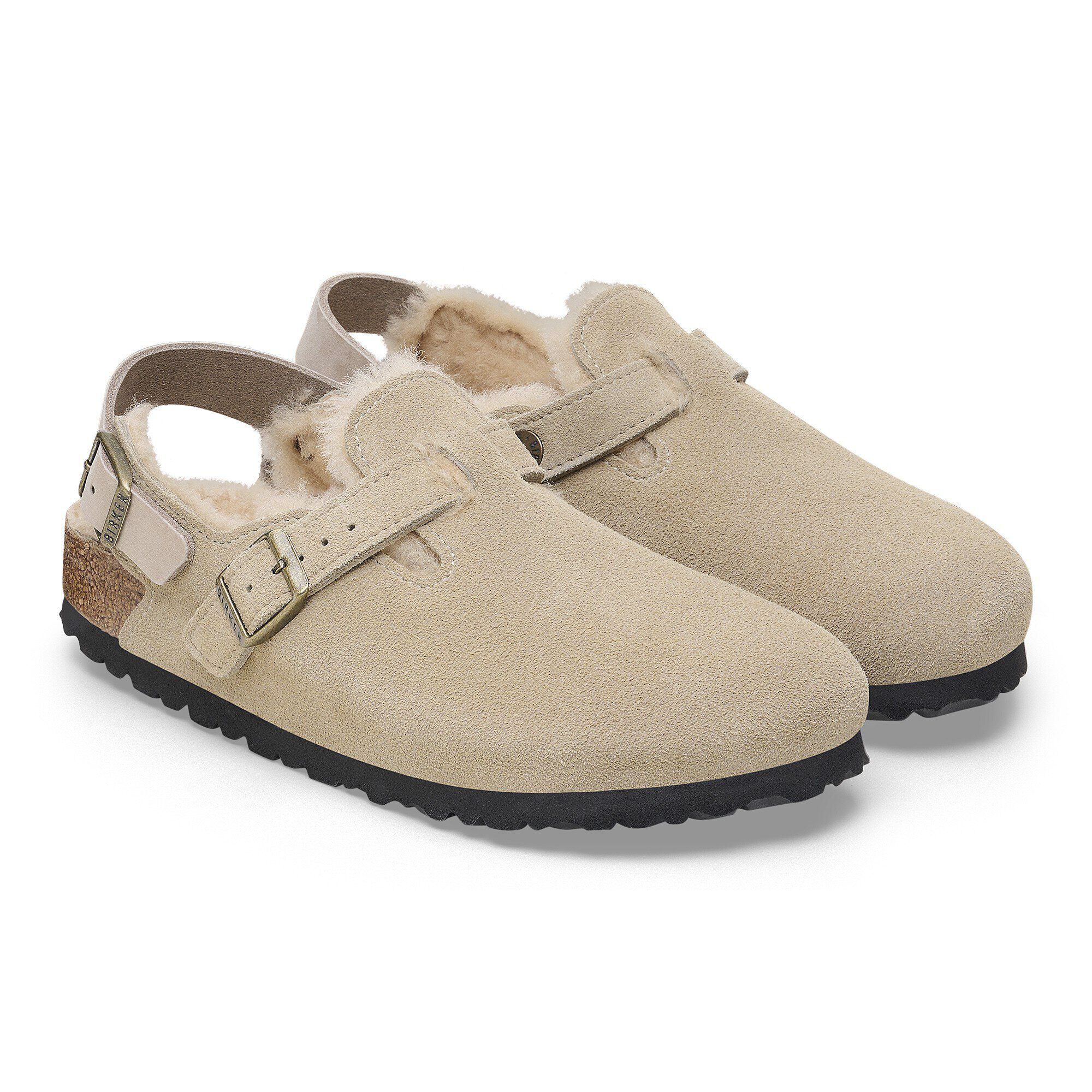 Tokio Shearling Suede Leather in Color Taupe | BIRKENSTOCK US