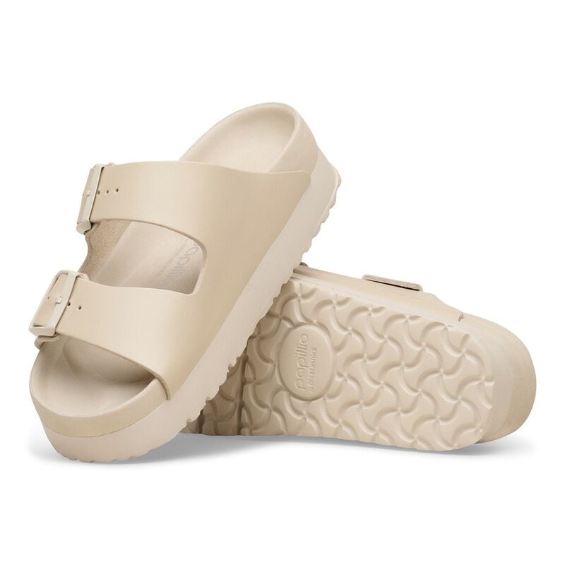 BIRKENSTOCK Arizona Flex Platform Natural Leather Oyster Walk Edit detail