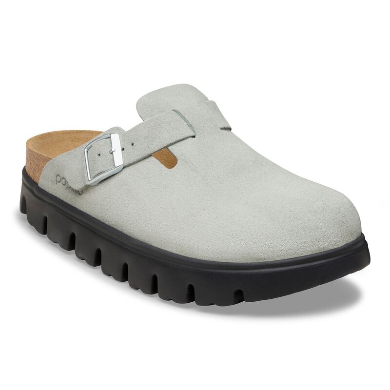 BIRKENSTOCK Boston Chunky Suede Leather Pure Sage Lounge Fit detail