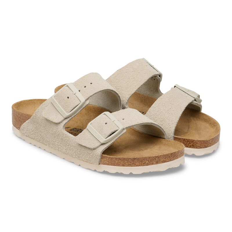 BIRKENSTOCK Arizona Suede Leather Oyster Soft Sole detail