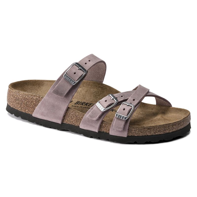 BIRKENSTOCK Franca Natural Leather Oiled Tobacco Brown Soft Footbed detail