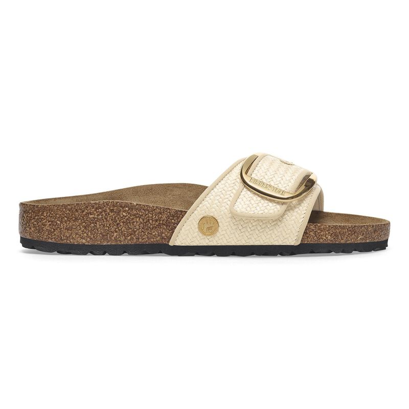 BIRKENSTOCK Madrid Big Buckle Raffia Textile Raffia Naturale Contour Sole detail