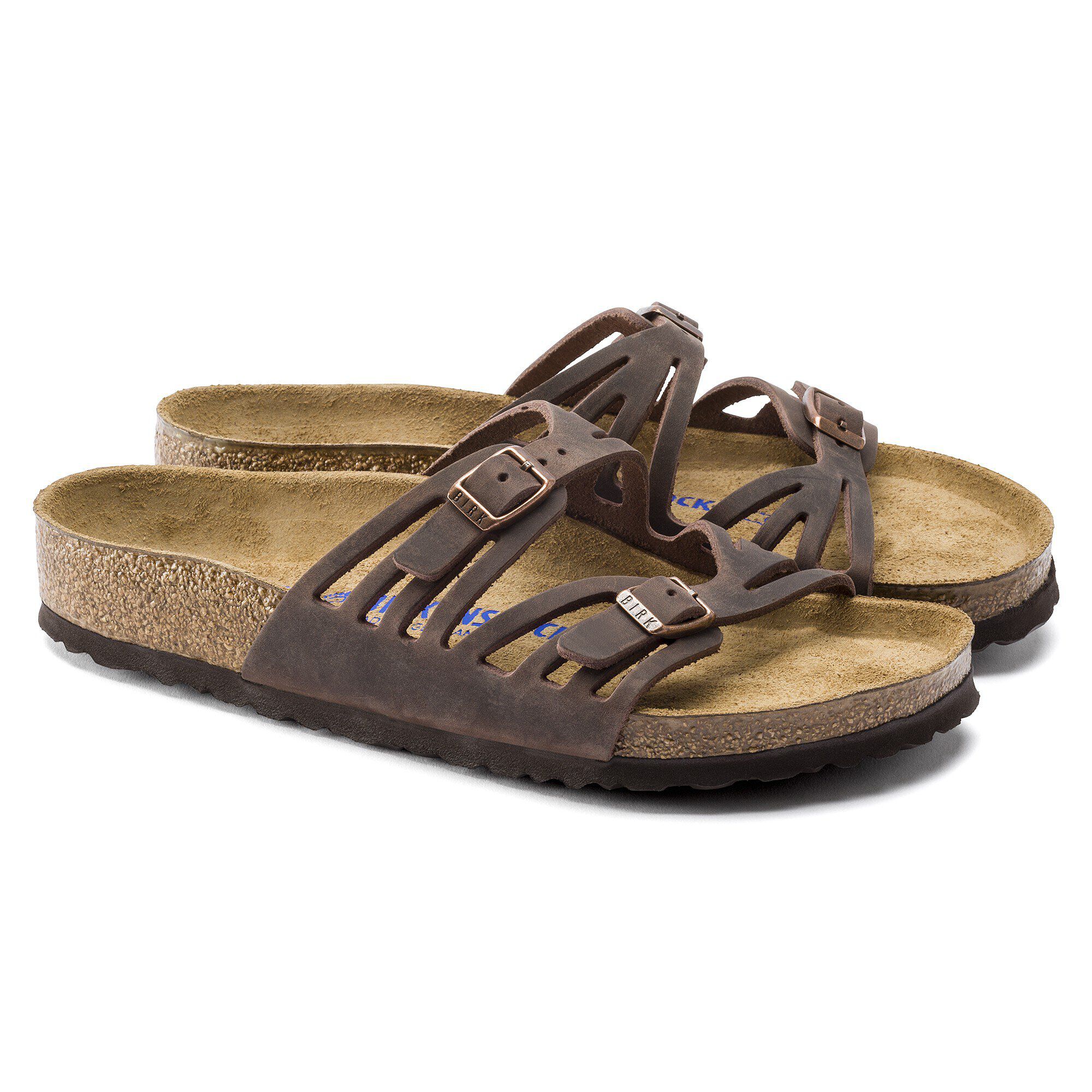 Granada Soft Footbed Oiled Leather - shown as a pair