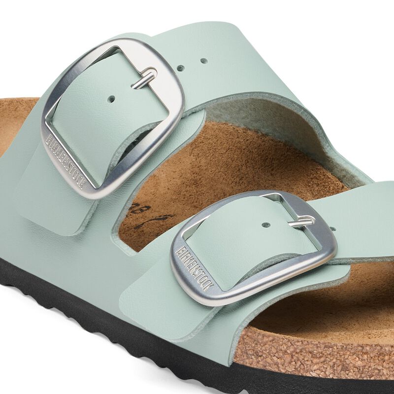 BIRKENSTOCK Arizona Big Buckle Birko-Flor Pure Sage Lounge Fit detail