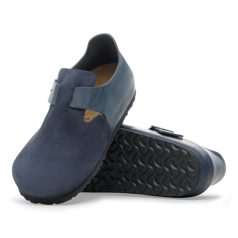 BIRKENSTOCK London Mixed Leather New Navy Walk Edit detail
