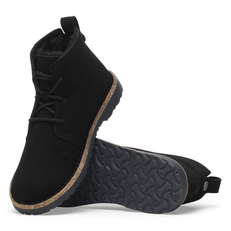 BIRKENSTOCK Uppsala Mid Shearling Suede Leather Black Contour Sole detail