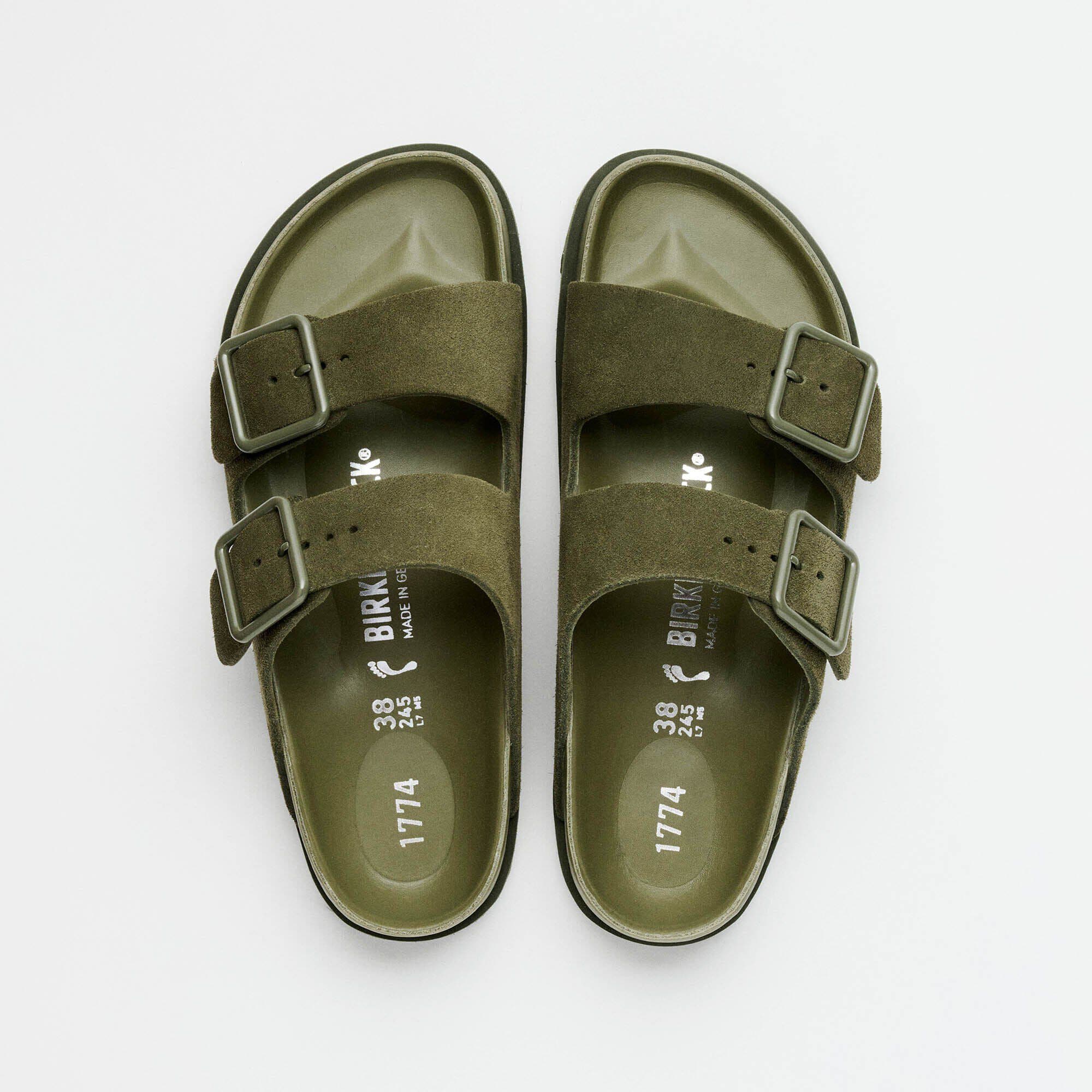 1774 Arizona Suede Leather in Color Moss Green | BIRKENSTOCK US