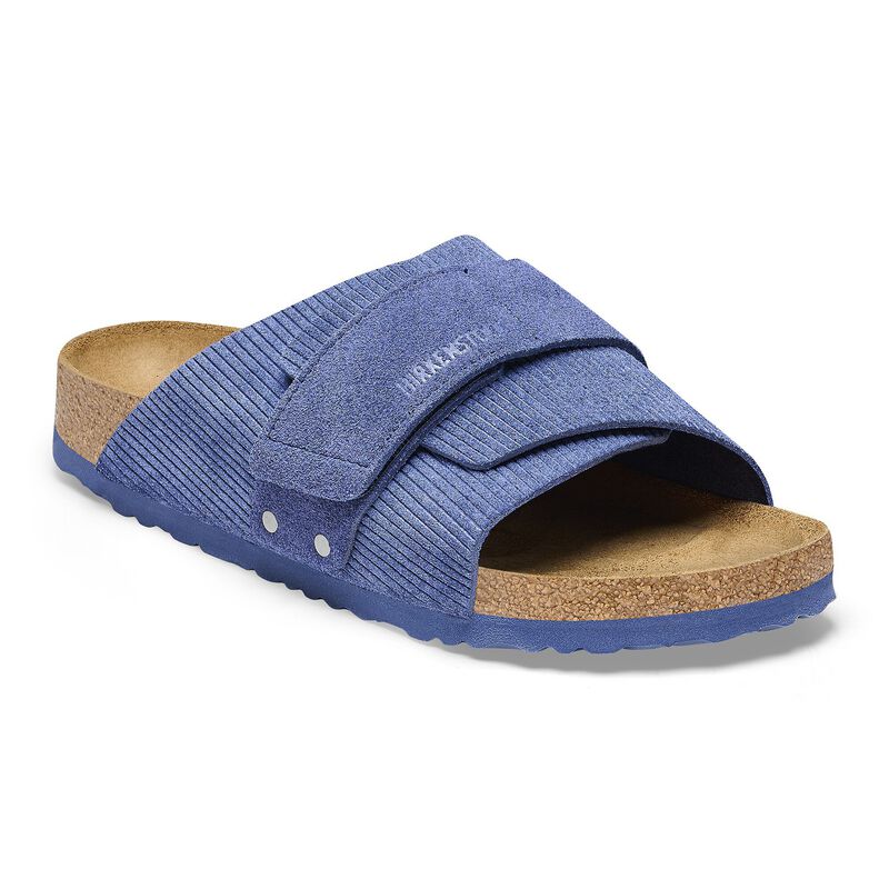 BIRKENSTOCK Kyoto Suede Leather Embossed Corduroy Cork Brown Daily Comfort detail