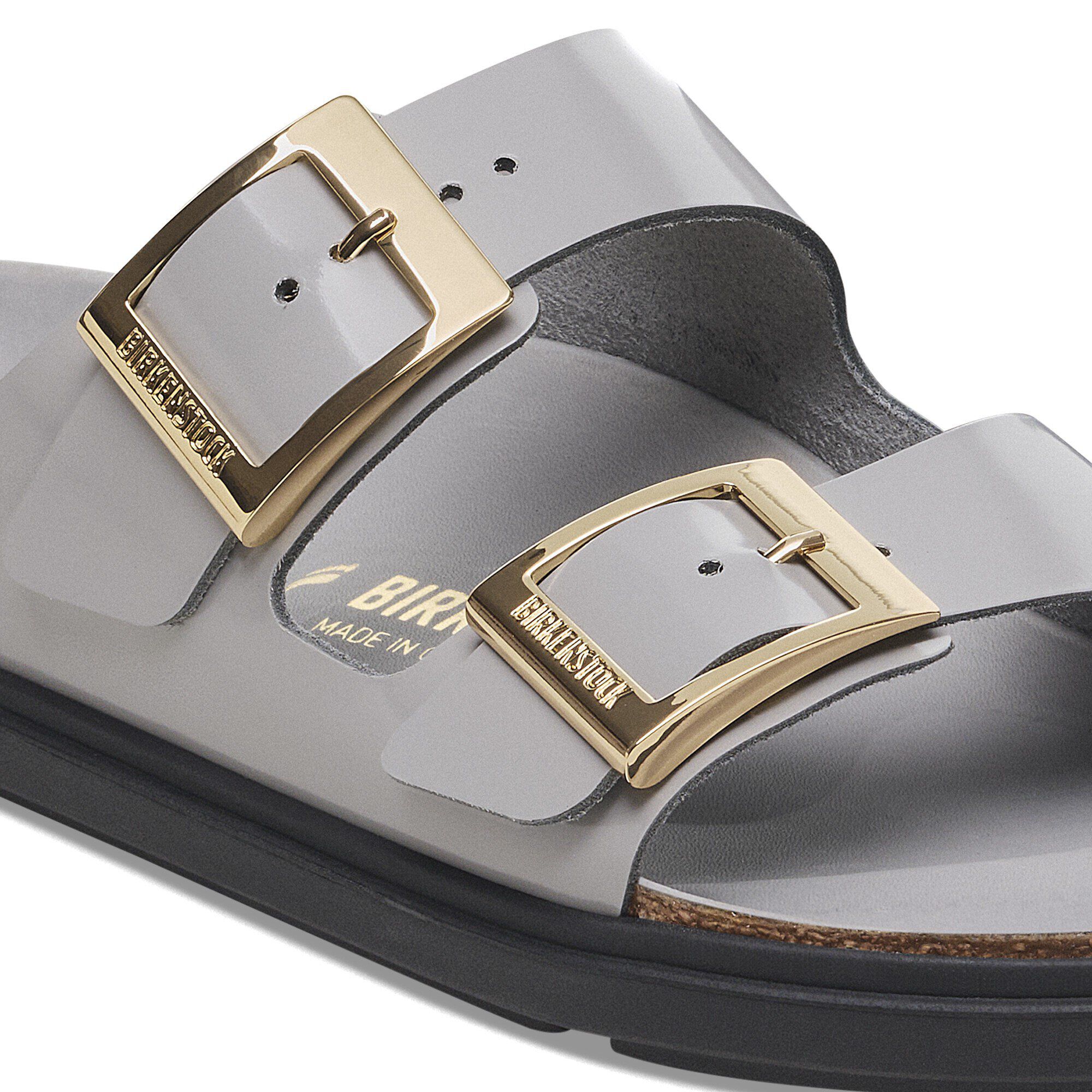 【美品】BIRKENSTOCK ビルケン　アリゾナ Droplet Buckle Arizona Droplet Buckle Natural Leather Patent in Color High