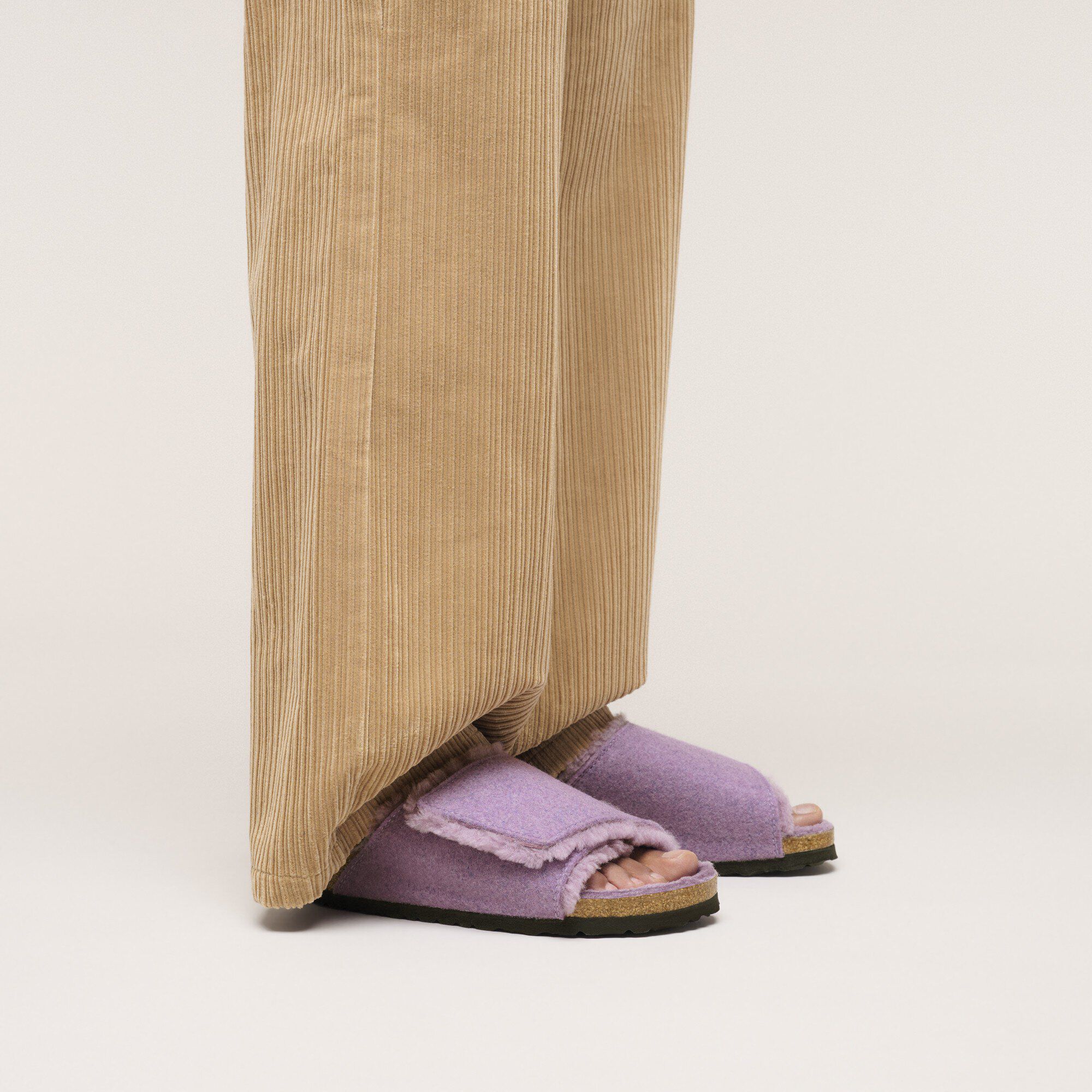 Solana Shearling Wool Felt with a female model