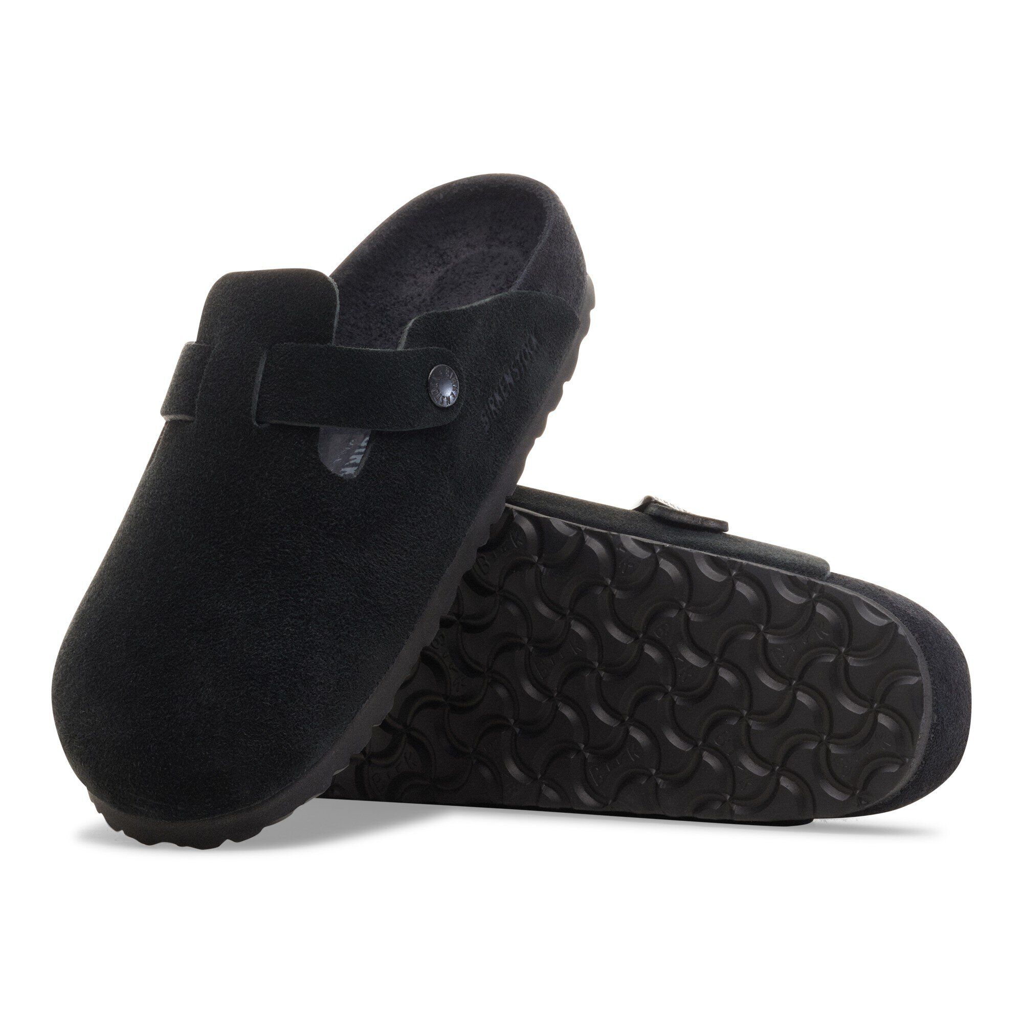 Boston Suede Leather in Color Black | BIRKENSTOCK US