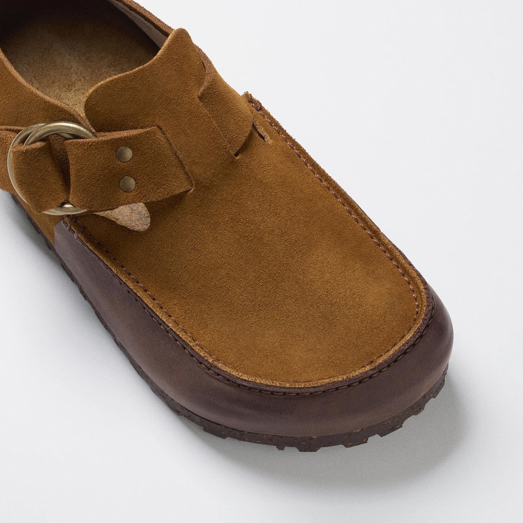FILSON London Moccasin Leather in Color Mink / Roast | BIRKENSTOCK US