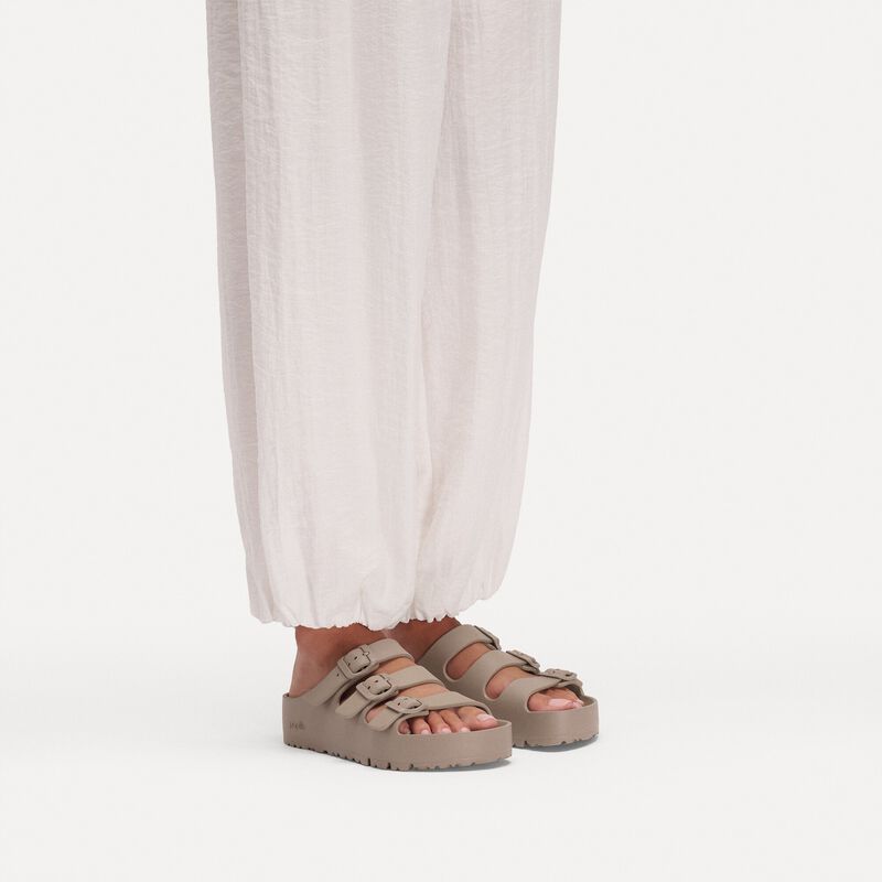 BIRKENSTOCK Florida Flex Platform EVA Gray Taupe Classic Fit detail