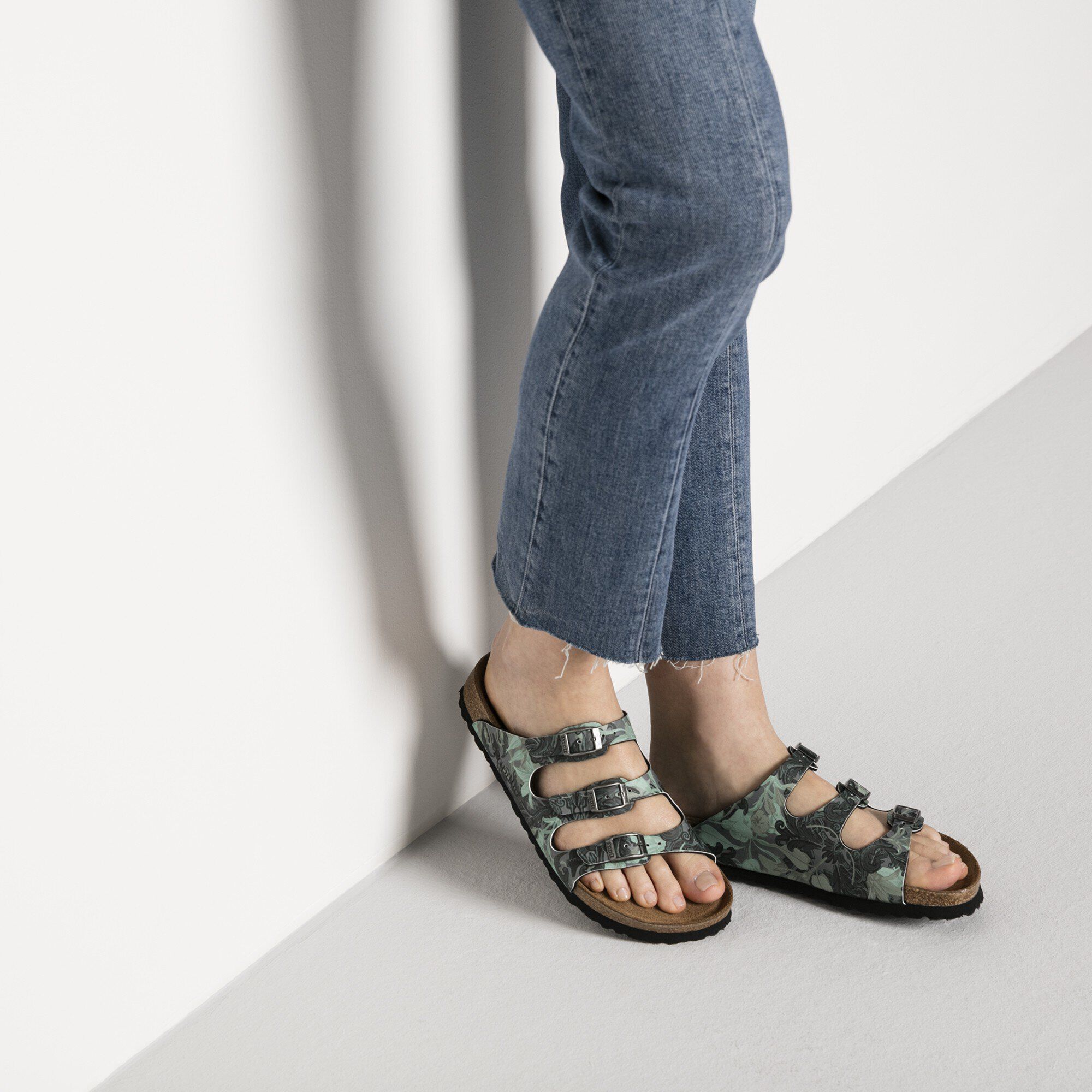 Florida Soft Footbed Birko-Flor Close-up with a female model