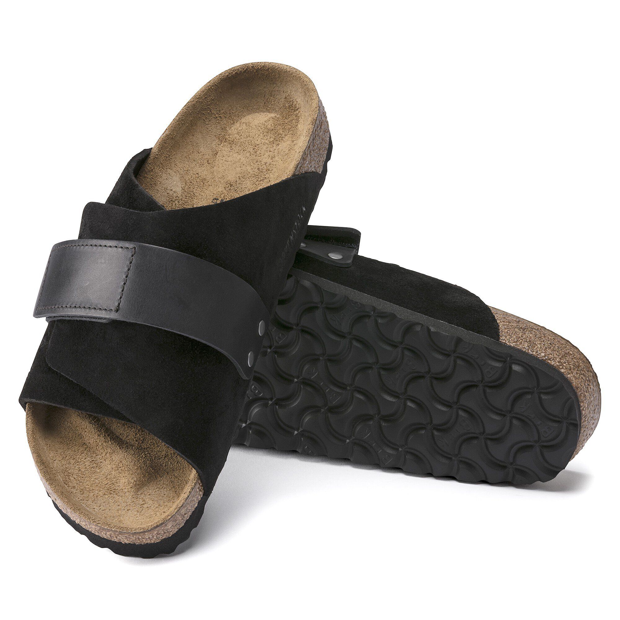Kyoto Oiled Leather-Suede Leather in Color Black | BIRKENSTOCK US