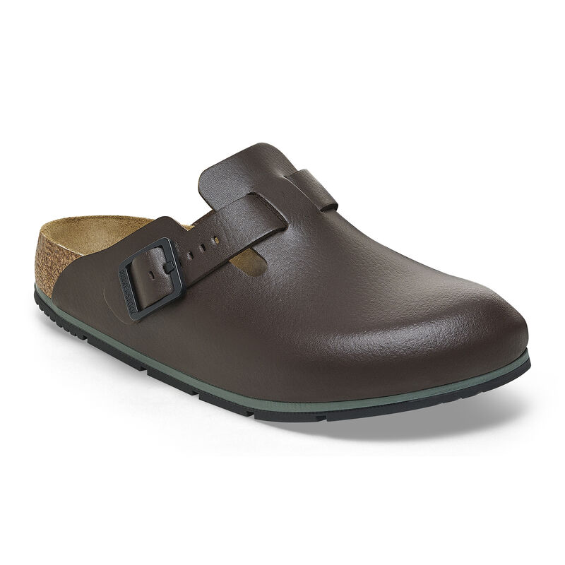 BIRKENSTOCK Boston Pro Natural Leather Black Contour Sole detail