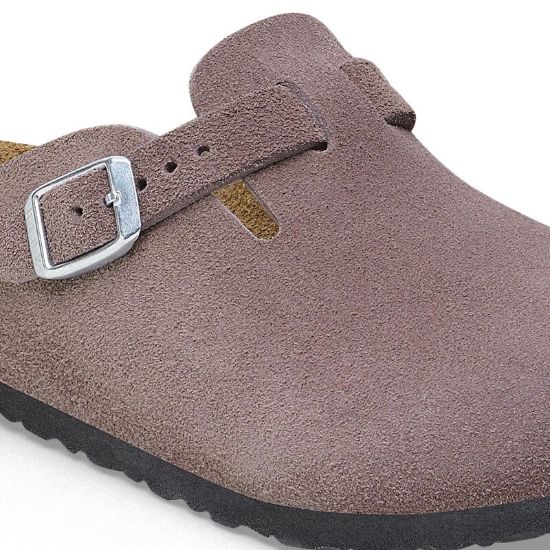 BIRKENSTOCK Boston Kids Suede Leather Faded Purple Classic Fit detail