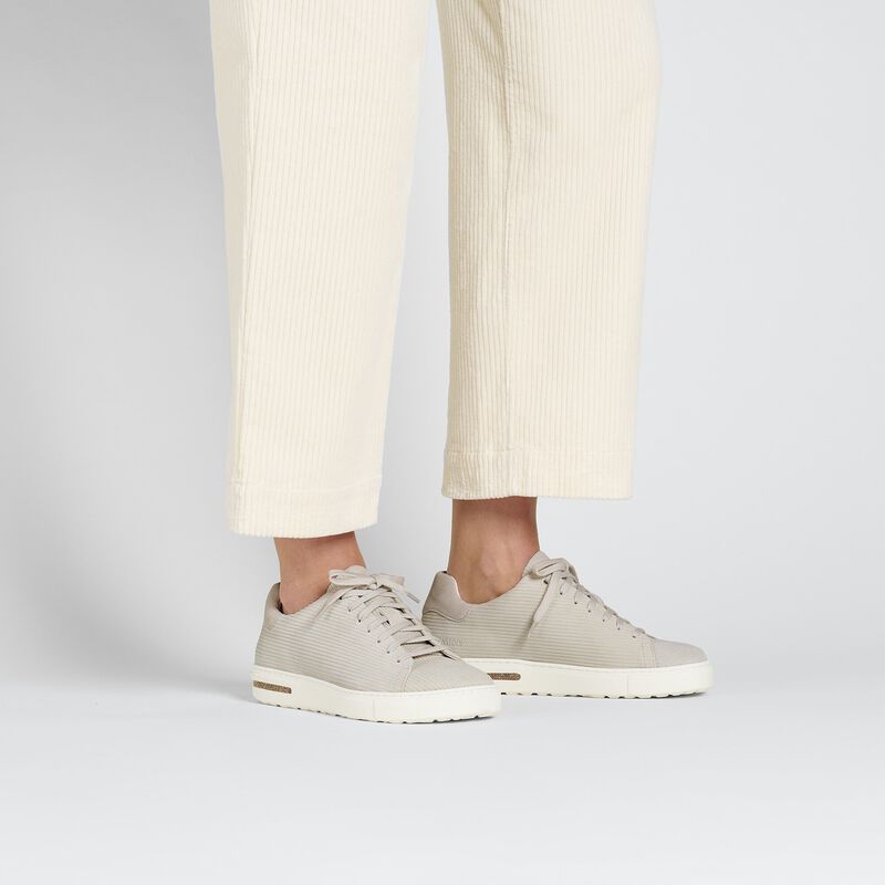 BIRKENSTOCK Bend Low Suede Leather Embossed Corduroy Antique White Easy Walk detail