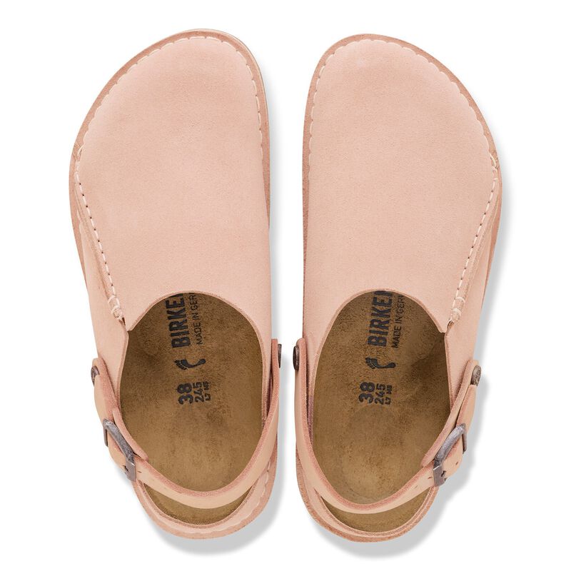 BIRKENSTOCK Lutry Premium Suede Leather Light Rose City Comfort detail