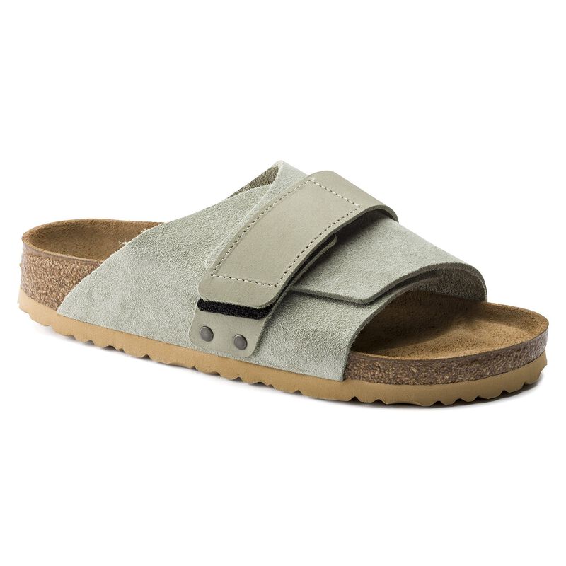 BIRKENSTOCK Kyoto Nubuck Leather/Suede Ultra Blue Soft Sole detail