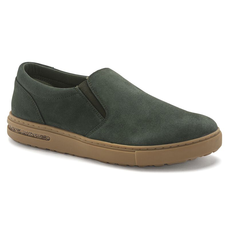 BIRKENSTOCK Oswego Suede Leather Taupe Trail Easy detail