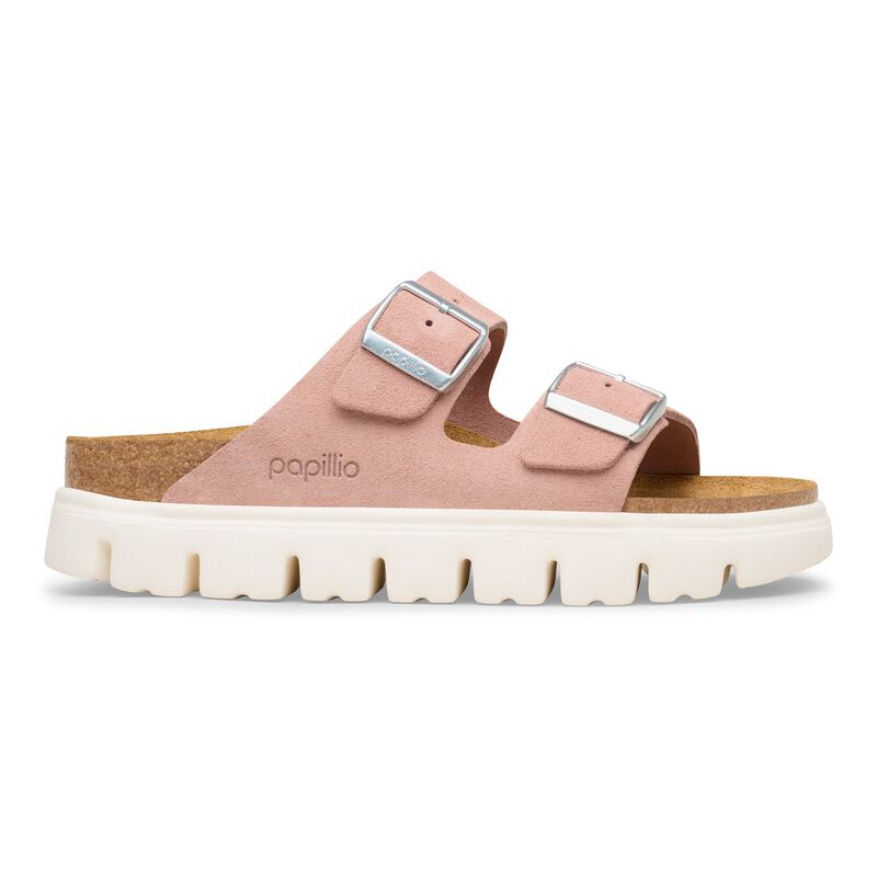BIRKENSTOCK Arizona Platform Suede Leather Pink Clay Classic Fit detail
