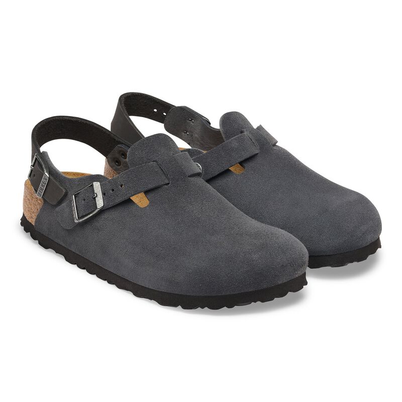 BIRKENSTOCK Tokio Suede Leather Charcoal Walk Edit detail