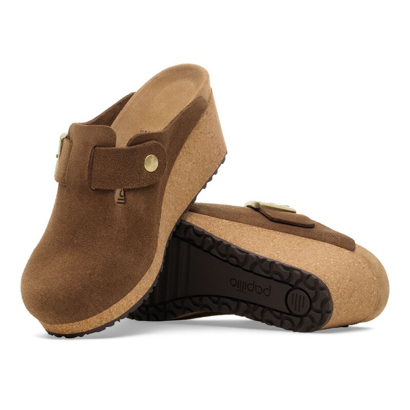 BIRKENSTOCK Fanny Suede Leather Dark Tea Classic Fit detail