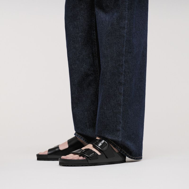 BIRKENSTOCK Arizona Big Buckle Natural Leather New Dressy Black Easy Walk detail