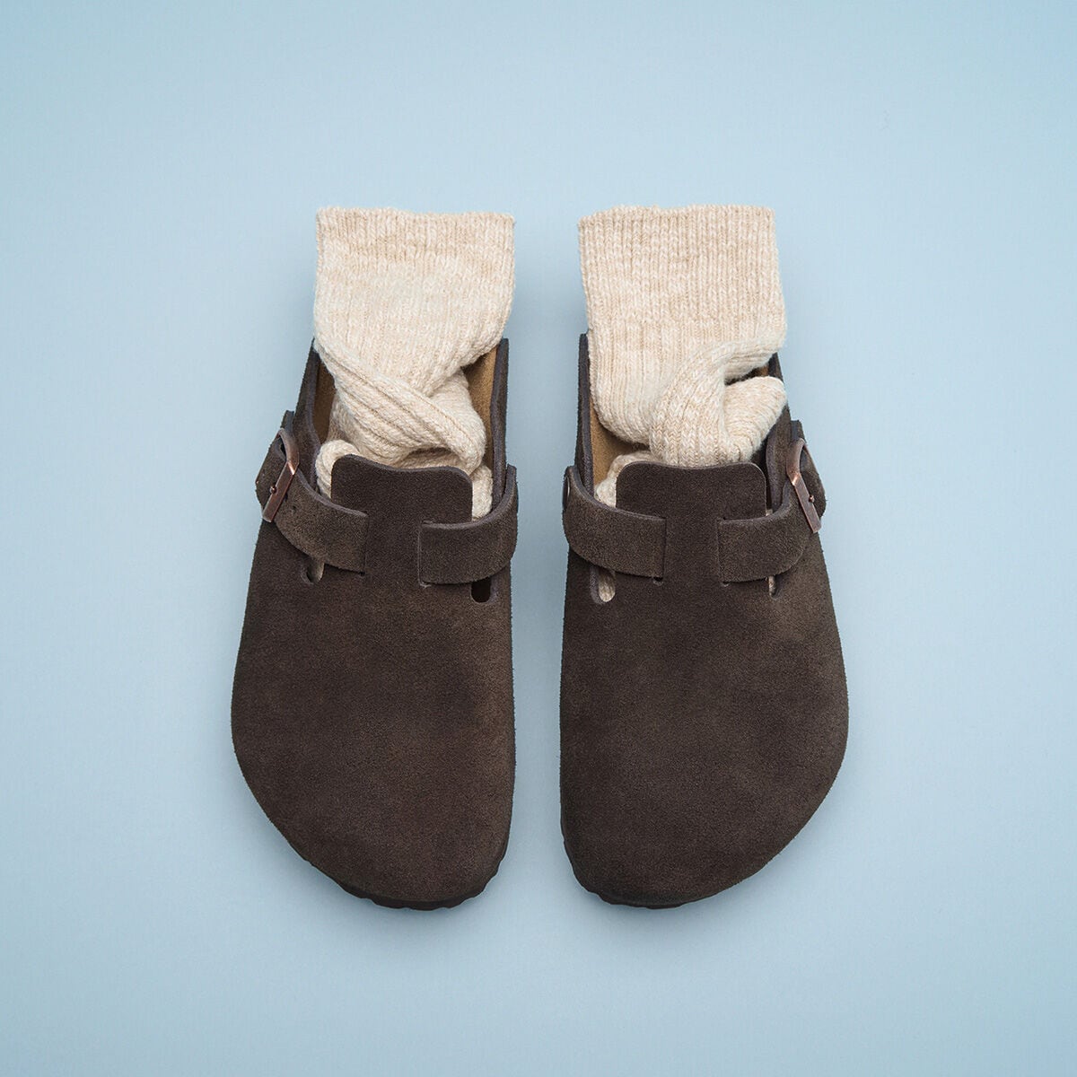 Ensemble de sabots Boston avec assise plantaire souple et de chaussettes Cotton Slub