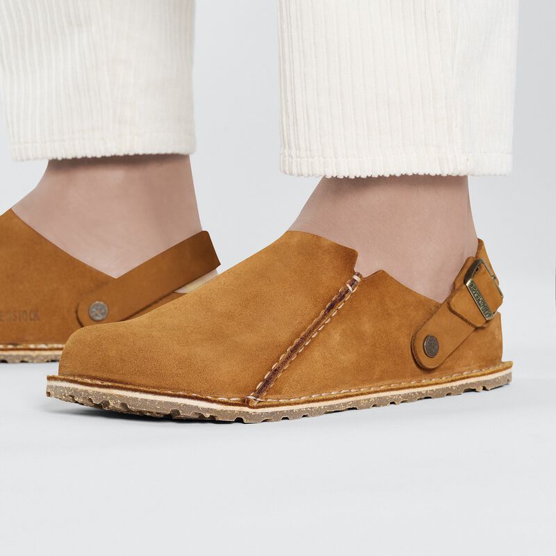 BIRKENSTOCK Lutry Premium Suede Leather Mink Classic Fit detail