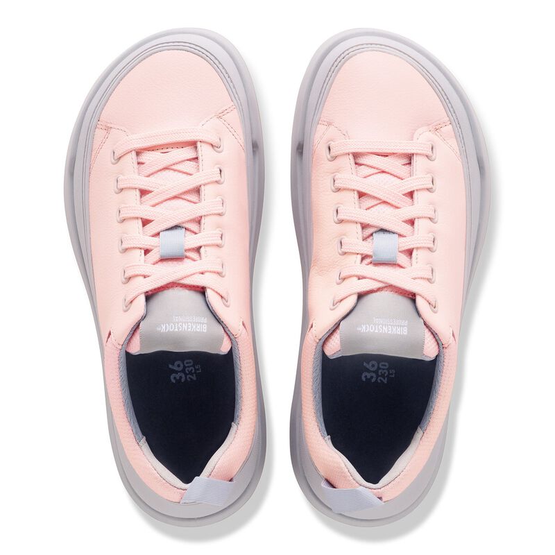 BIRKENSTOCK Melbourne PRO Natural Coated Leather Light Rose Walk Edit detail