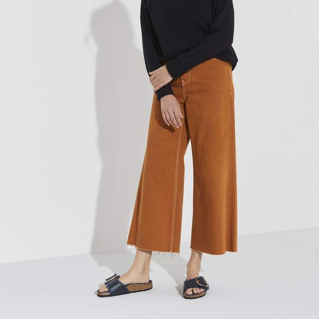 Madrid Big Buckle Shearling Cuir huilé