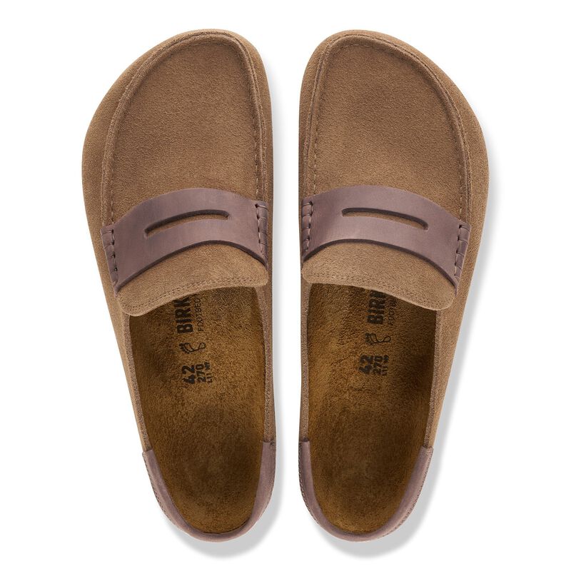 BIRKENSTOCK Naples Wrapped Mixed Leather Dark Tea City Comfort detail