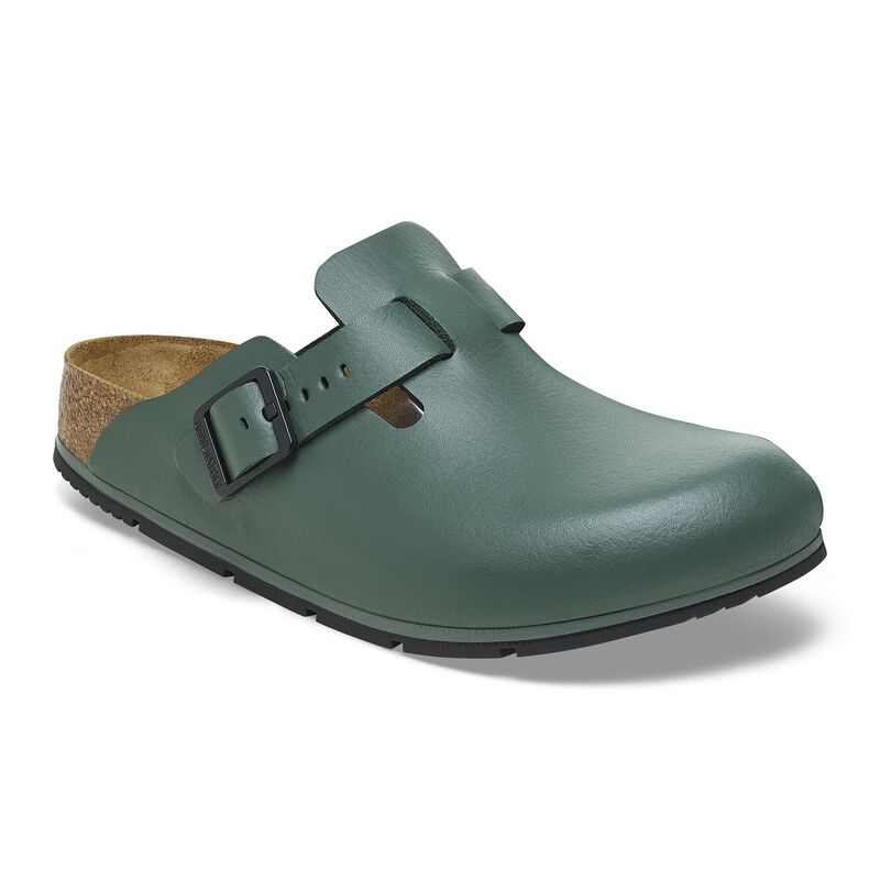 BIRKENSTOCK Boston Pro Natural Leather Black Contour Sole detail