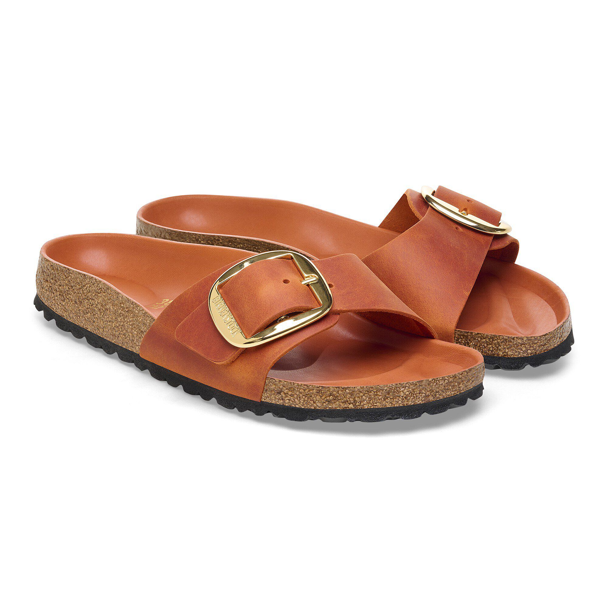 靴 BIRKENSTOCK Madrid Big Buckle 38 Birkenstock Madrid Big Buckle Sandal in Cognac - Daniels Shoes