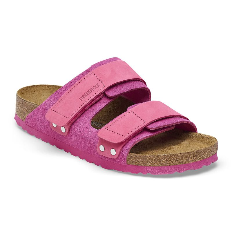 BIRKENSTOCK Uji Nubuck-Suede Leather Fuchsia Tulip Soft Sole detail